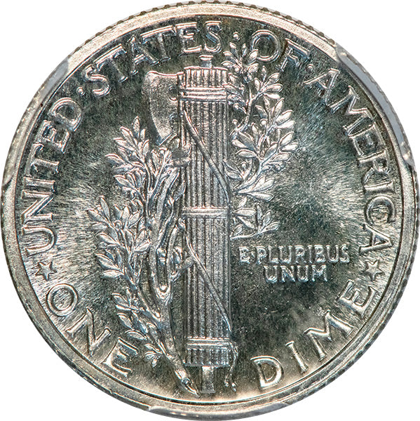 (5072) 1937 10C PCGS PR67+ CAC Mercury reverse