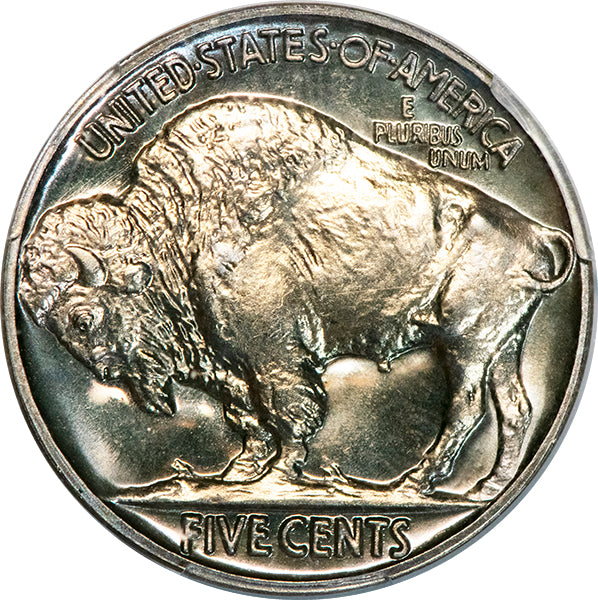 1937 5C PCGS PR67 CAC Buffalo Nickel reverse