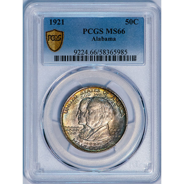 (9224) 1921 50C PCGS MS66 Alabama