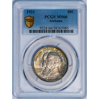 (9224) 1921 50C PCGS MS66 Alabama