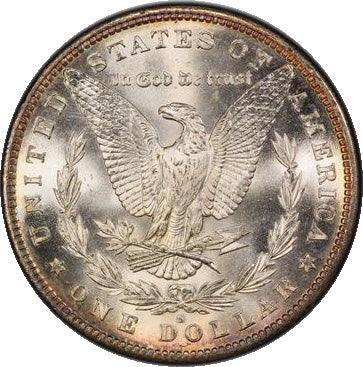 1880-S $1 PCGS MS67 CAC Morgan dollar reverse