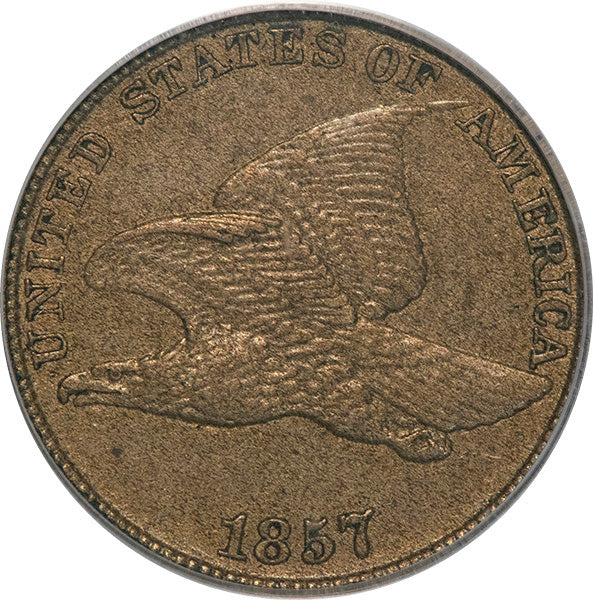 (2016) 1857 1C PCGS AU50 CAC Old Holder Flying Eagle obverse