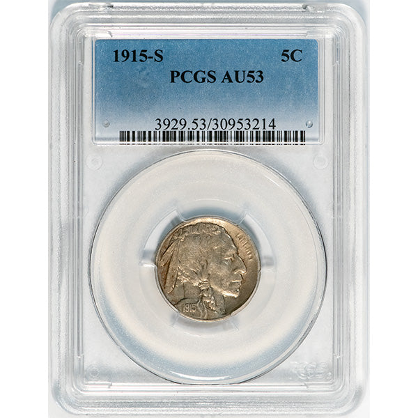 1915-S 5C PCGS AU53 Buffalo Nickel slab