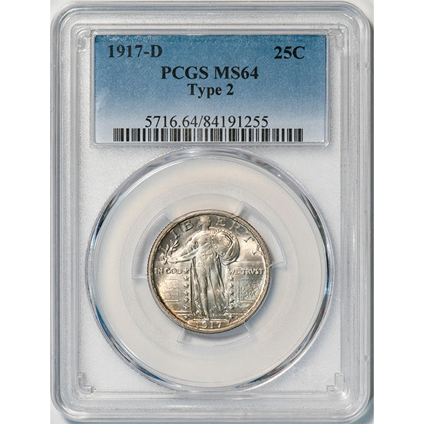 (5716) 1917-D PCGS MS64 25C Standing Liberty slab