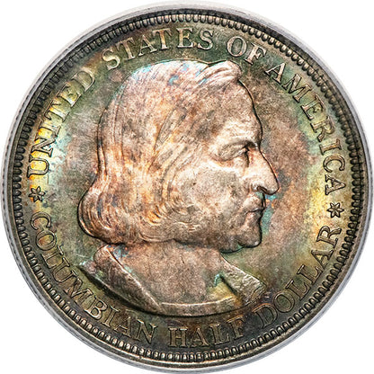 1892 Columbian 50C PCGS MS64 Silver commemorative obverse