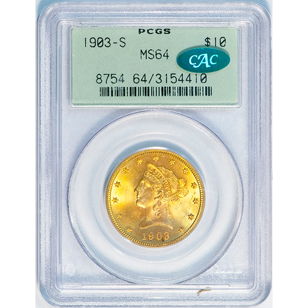 (8754) 1903-S $10 PCGS MS64 CAC