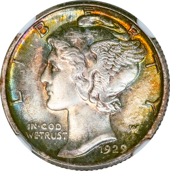 (4977) 1929-S 10C NGC MS66FB Mercury obverse