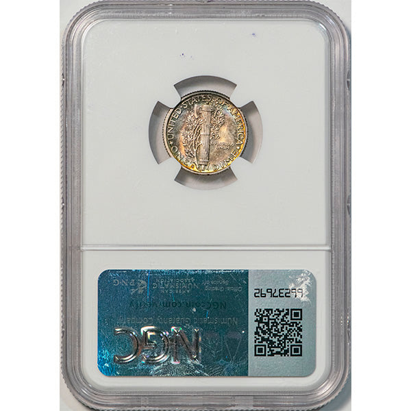 (4977) 1929-S 10C NGC MS66FB Mercury reverse slab