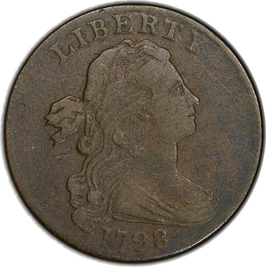 1798 1C Second Hair Style PCGS VF30 Obverse