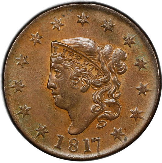 1817 1C 13 Stars PCGS AU58+ CAC Obverse