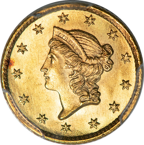 (7521) 1853 G$1 PCGS MS65 CAC