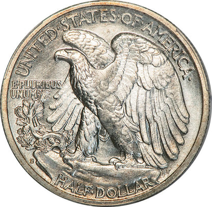 (6617) 1942-S 50C PCGS MS65 CAC Walker reverse