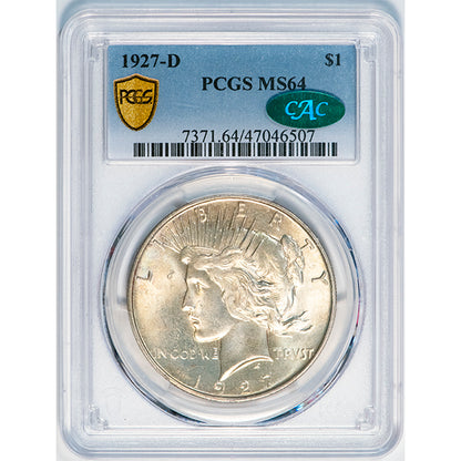 (7371) 1927-D $1 PCGS MS64 CAC