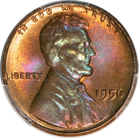 1956 1C PCGS MS65RB Lincoln Cent obverse