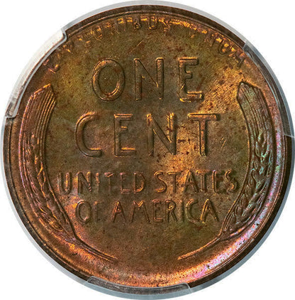 1956 1C PCGS MS65RB Lincoln Cent reverse