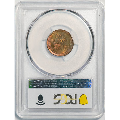 1956 1C PCGS MS65RB Lincoln Cent reverse slab