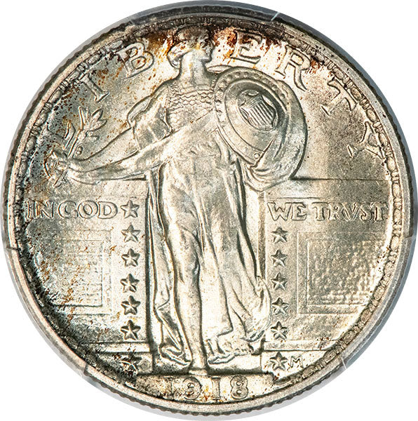 1918 25C PCGS MS66 Standing Liberty Quarter obverse