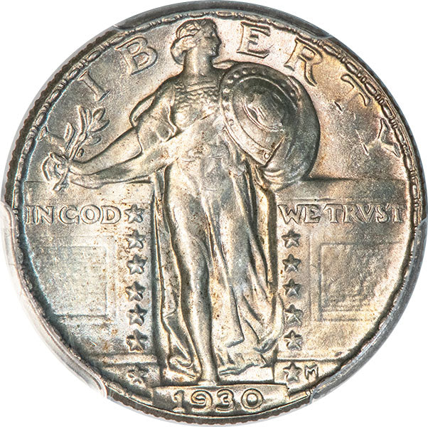 1930 25C PCGS MS65FH Standing Liberty Quarter Full Head obverse