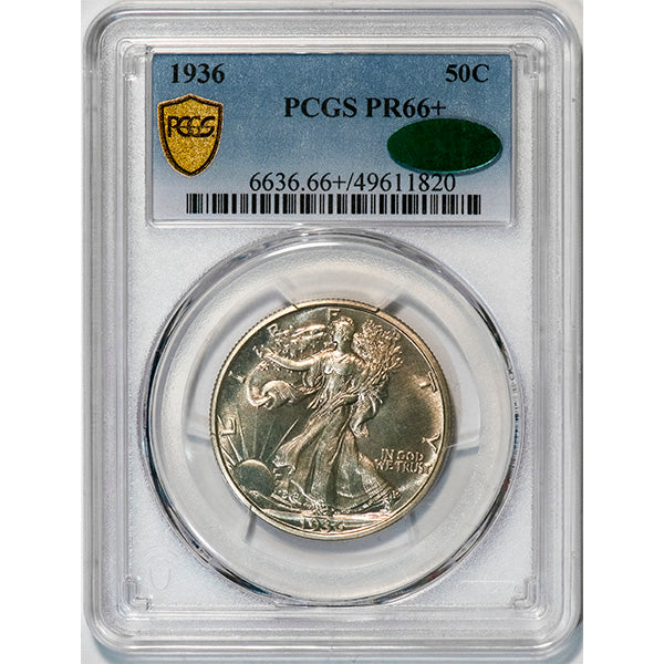 (6636) 1936 50C PCGS PR66+ CAC