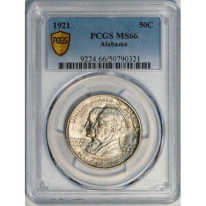 (9224) 1921 50C PCGS MS66 Alabama slab