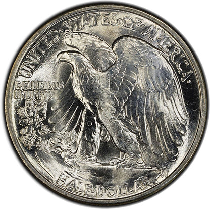 1943 50C PCGS MS67 Walking Liberty Half Dollar reverse