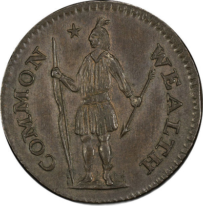 (0296) 1787 1/2C PCGS Massachusetts AU58BN