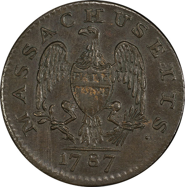 (0296) 1787 1/2C PCGS Massachusetts AU58BN