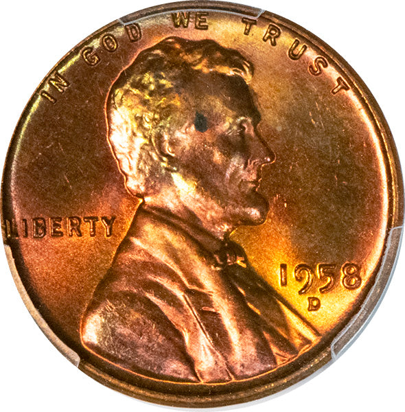 1958-D 1C PCGS MS64RB Lincoln Cent obverse