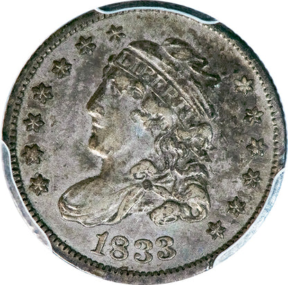 1833 H10C PCGS XF45 Capped Bust Half Dime obverse