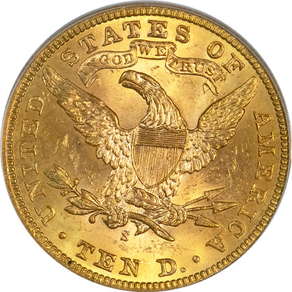 (8751) 1902-S $10 PCGS MS63 CAC Old Holder