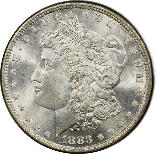 1883 $1 PCGS MS66 CAC Morgan Dollar obverse