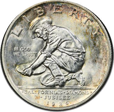 1925-S 50C California PCGS MS65 Silver Commemorative obverse