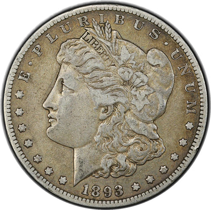 1893-CC $1 PCGS VF20 Morgan Dollar obverse