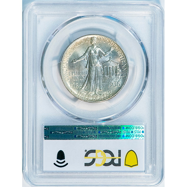 1936 50C Lynchburg PCGS MS66 Silver Commemorative reverse slab