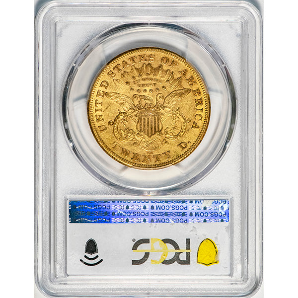 (8977) 1876-CC $20 PCGS AU55 CAC Liberty reverse slab