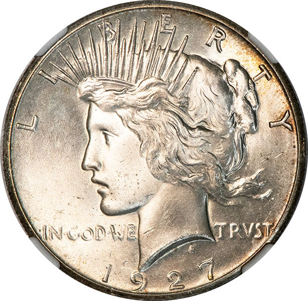 1927 $1 NGC MS64 Peace Dollar obverse