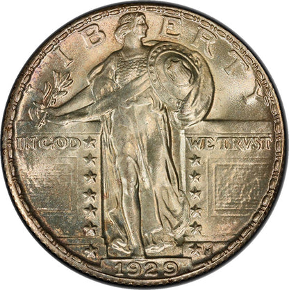 (5773) 1929 25C PCGS MS66FH Standing Liberty obverse