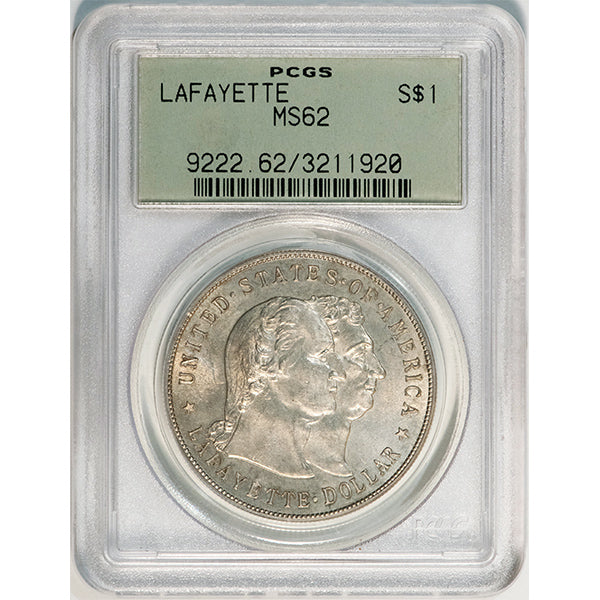 1900 $1 Lafayette PCGS MS62 Silver commemorative old holder slab