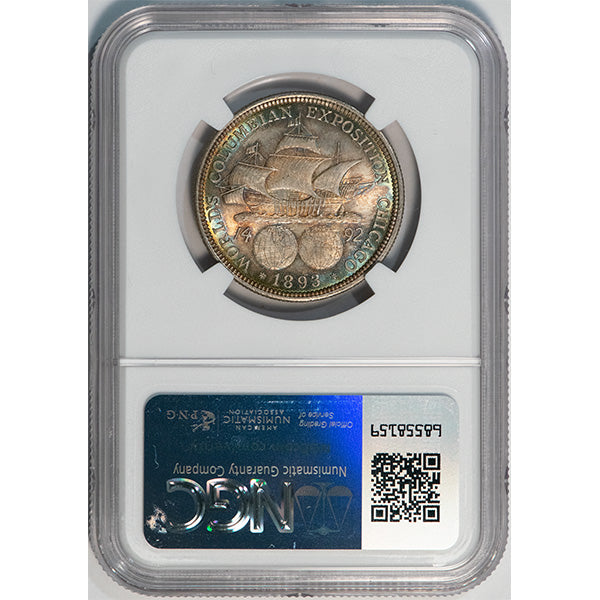 1893 50C NGC MS66 Columbian reverse slab