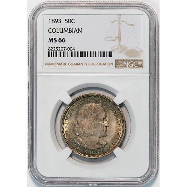 1893 50C NGC MS66 Columbian slab