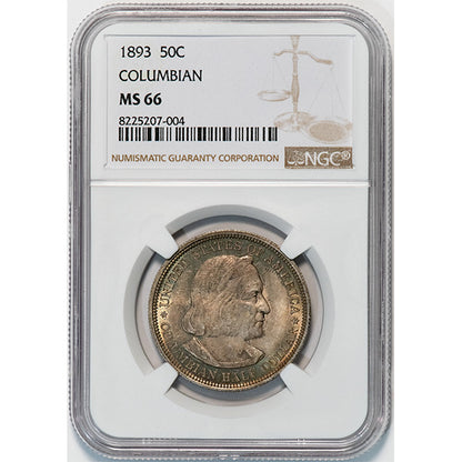 1893 50C NGC MS66 Columbian slab