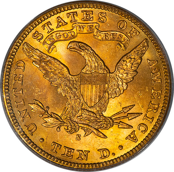 1902-S $10 PCGS MS64 *** Liberty Head reverse