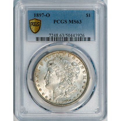 1897-O $1 PCGS MS63 Morgan Dollar slab