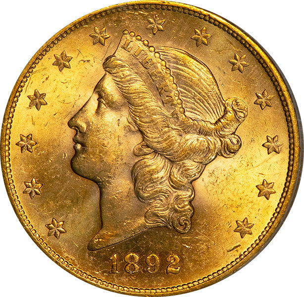 (9021) 1892-S $10 PCGS MS62 Liberty obverse