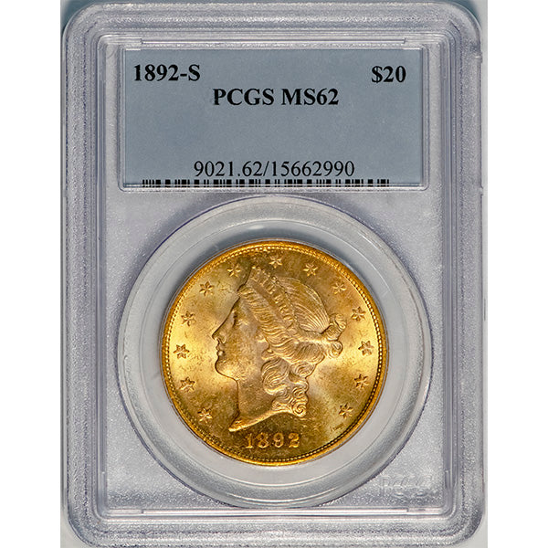 (9021) 1892-S $10 PCGS MS62 Liberty slab