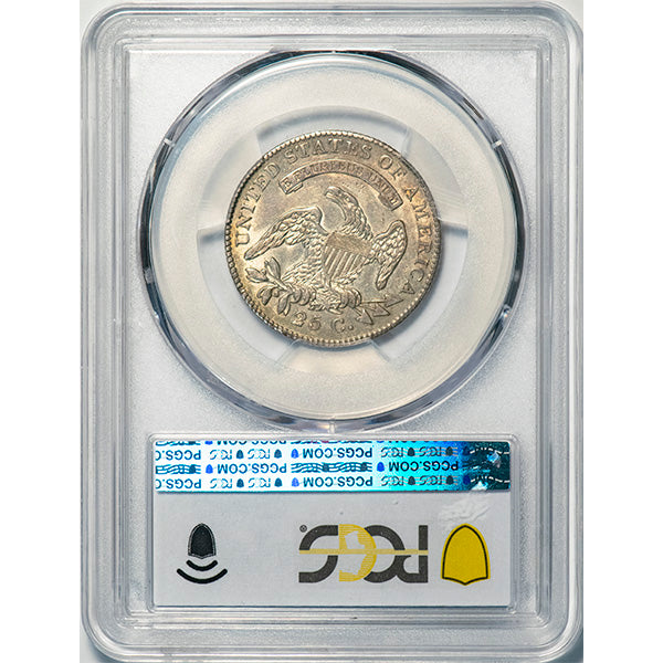 (5403) 1825/4(2) 25C PCGS AU53 Bust Quarter reverse slab