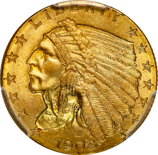 (7939) 1908 $2.50 PCGS MS66