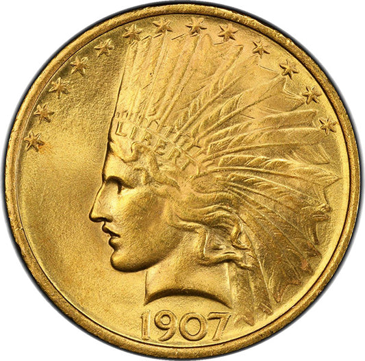 (8852) 1907 $10 PCGS MS65 Indian obverse