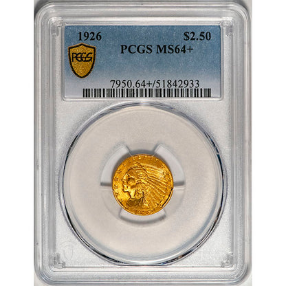 (7950) 1926 $2.50 PCGS MS64+ Indian slab