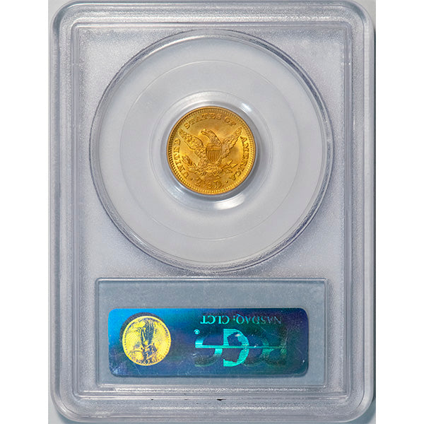 (1905) $2.50 PCGS MS67 CAC Liberty reverse slab
